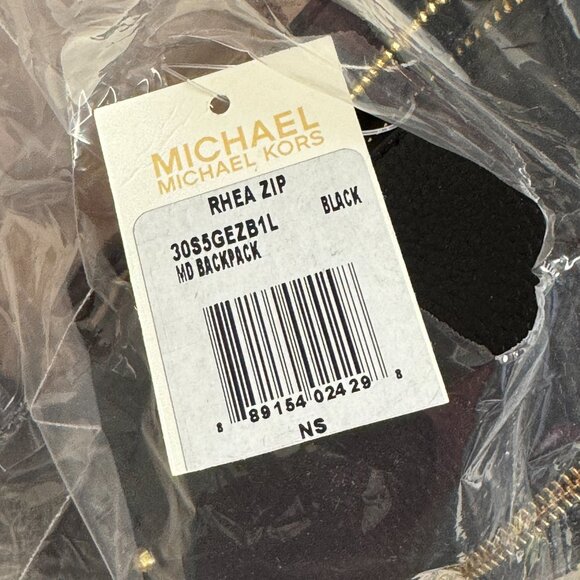 Michael Kors Rhea Medium Leather Backpack - Black - Picture 6 of 6